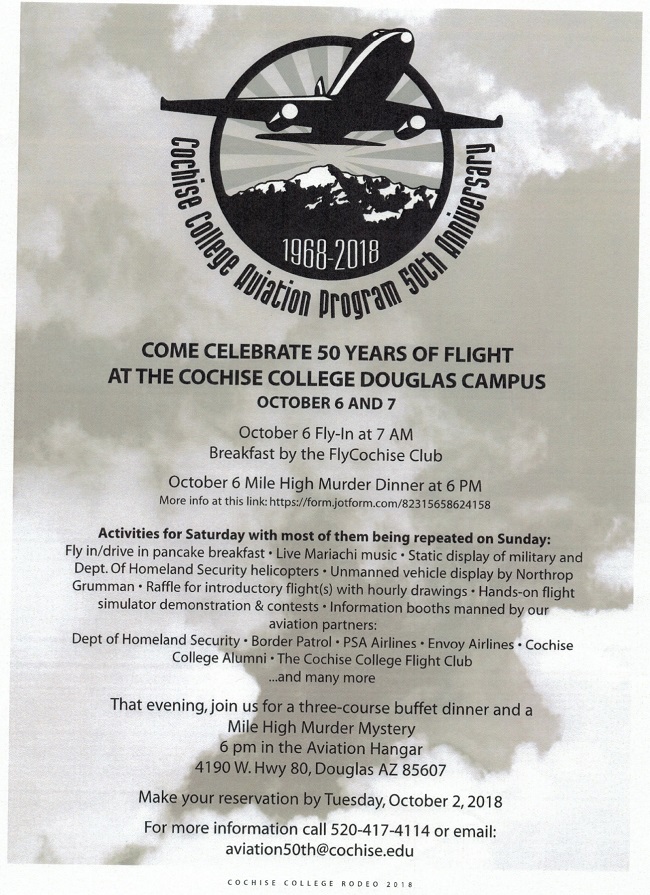 cochise college aviation program 50th anniversary