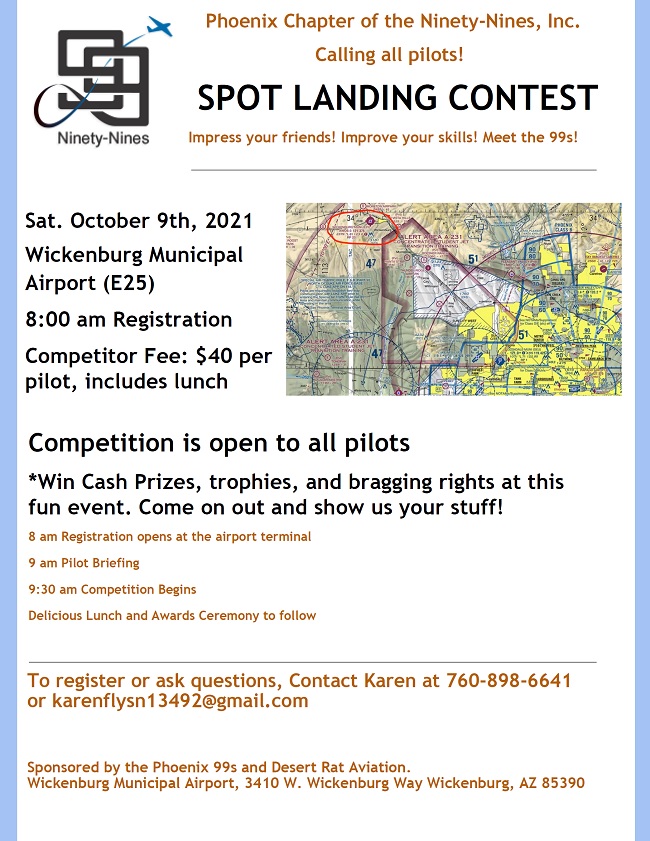 phoenix chapter of the ninety nines spot landingcontest october 9 2021