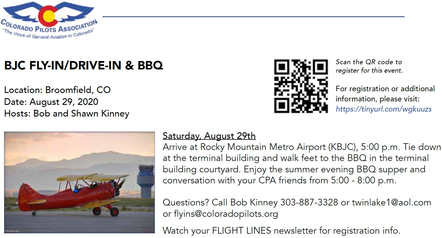 event 08 29 colorado pilots association bjc fly in drive in bbq