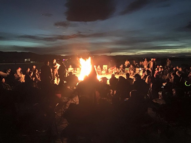 dead cow lakebed nevada campfire