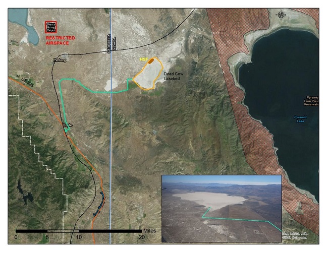 dead cow lakebed nevada map
