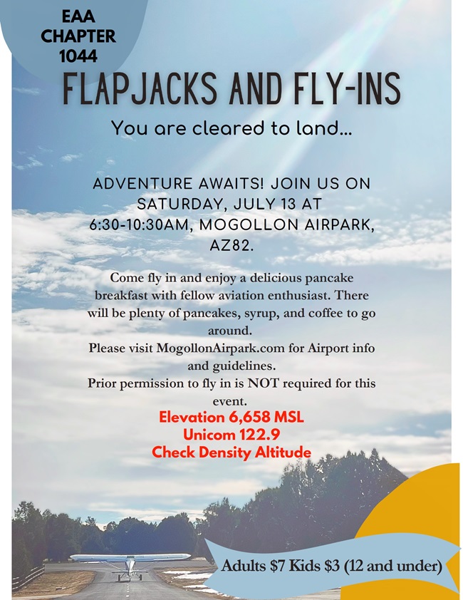 2024 july 13 mogollon flapjacks and fly ins