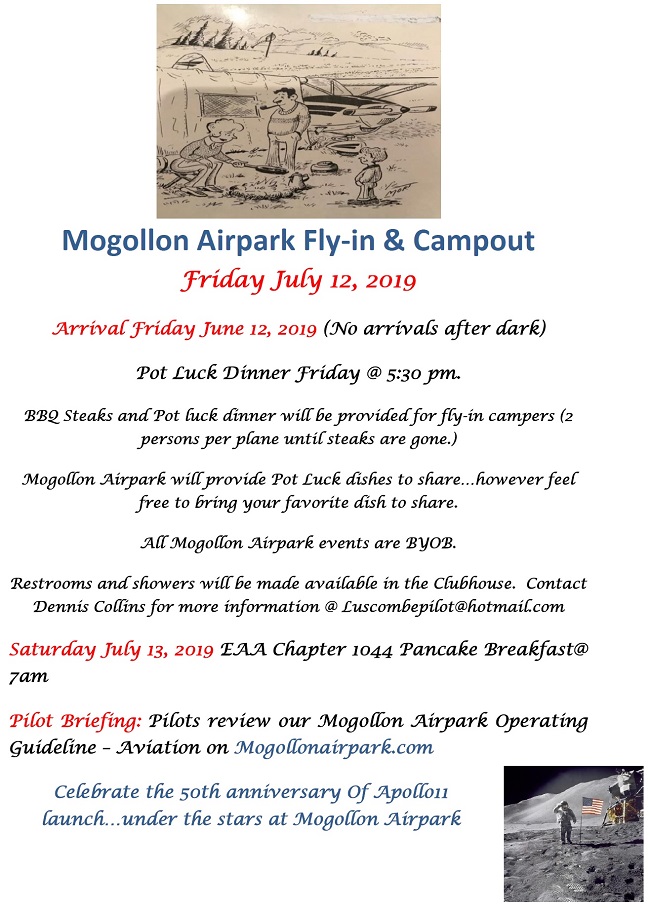 mogollon airpark fly in and campout