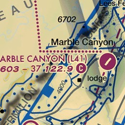 arizona airport focus marble canyon sky vector chart l41